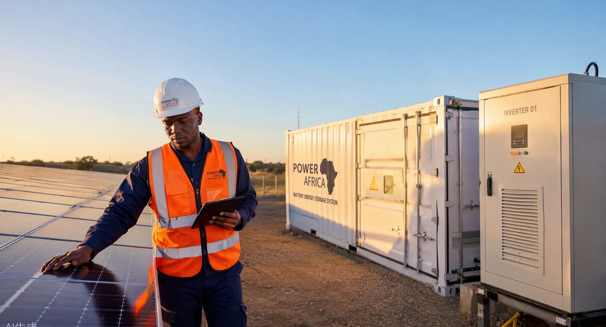 Prodrive technician inspecting a solar installation